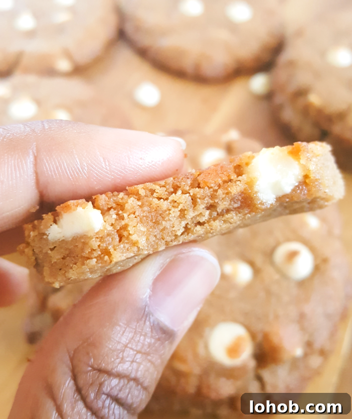 Gluten Free White Chocolate Peanut Butter Cookies - Soft & chewy dairy-free peanut butter cookies made without flour and filled with creamy, sweet white chocolate chips.