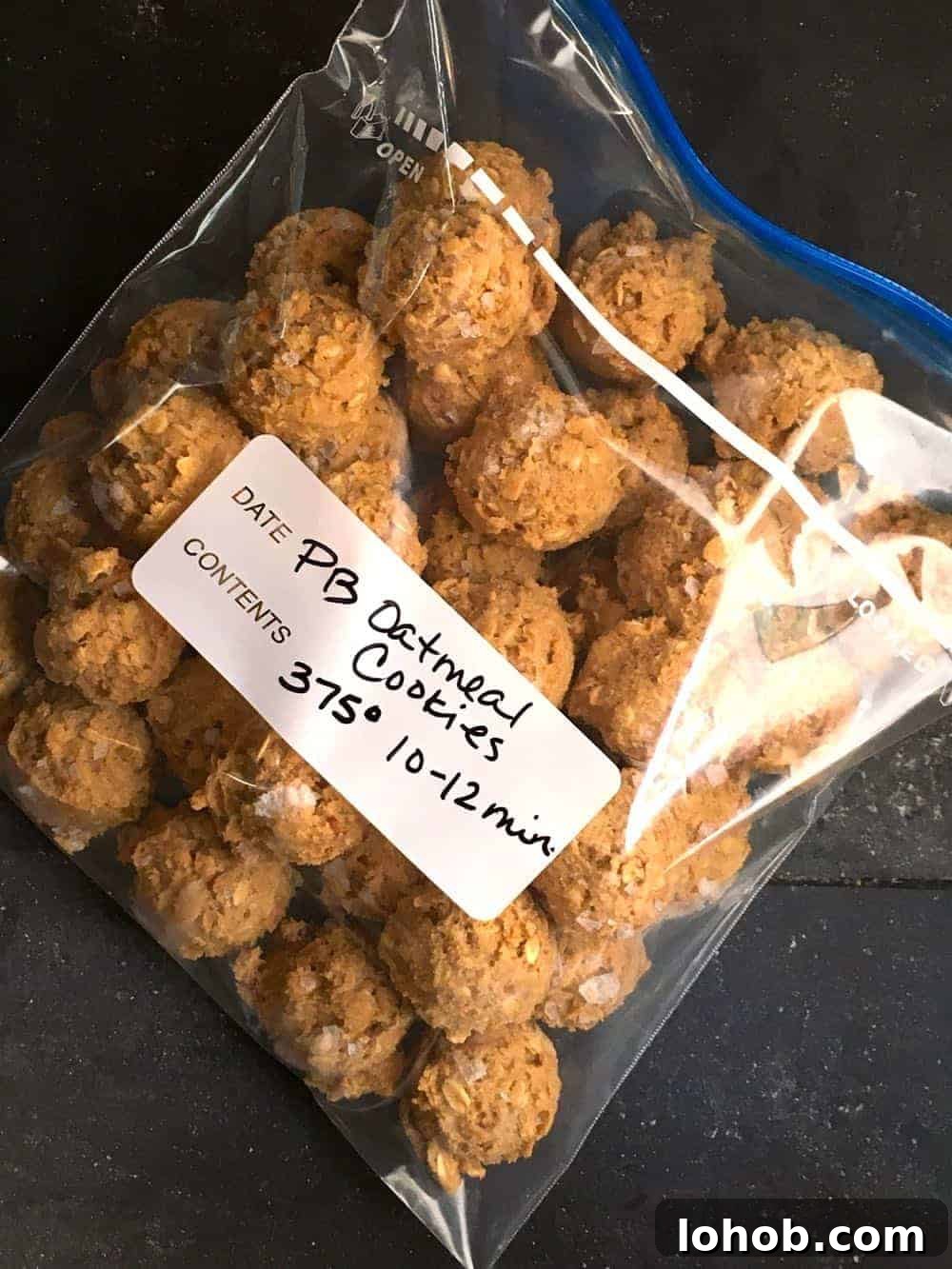 Chewy Peanut Butter Oatmeal Cookies Recipe 4 Peanut Butter Oatmeal Dough Balls Frozen