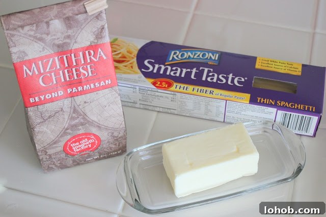 pasta cheese and butter